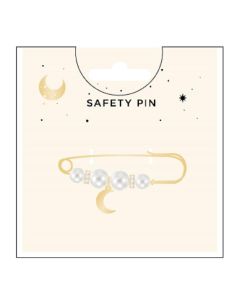 Golden Moon Series Hijab Pin-White-One Size