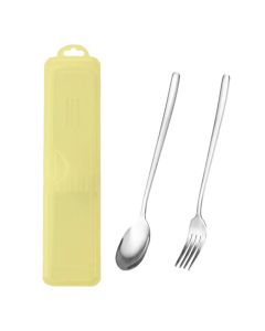 European Style Portable Flatware-Yellow-One Size