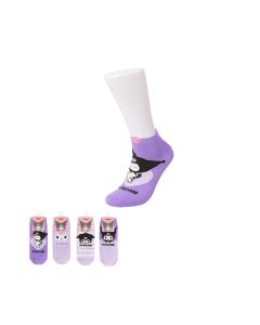 Kuromi Ankle Socks (1 Pair)-Purple