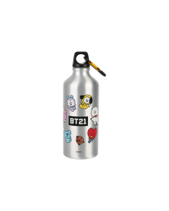 Bt21 Collection Aluminum Bottle With Handle (640Ml)-Silver-One Size