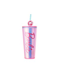 Barbie Shining Collection Double Wall Tumbler with Straw (775mL)-Pink-One Size