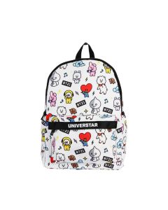 Bt21 Collection Backpack(All Over Print)-White-One Size