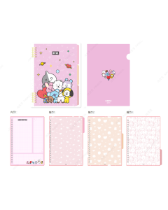 Bt21 Collection B5 Loose-Leaf Book (A) (60 Sheets)-Pink-One Size