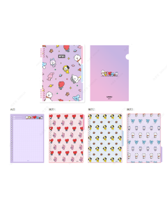 BT21 Collection B5 Loose-Leaf Book (B) (60 Sheets)-Purple-One Size