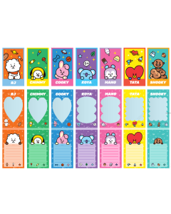 Bt21 Collection Pu Mirror Book (80 Sheets) (7 Assorted Models)-Multi-One Size