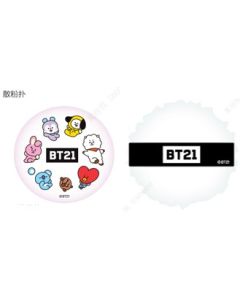 Bt21 Collection Velvet Powder Puff (With Storage Case)-White-One Size