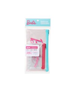 Barbie Shining Collection PVC Stationery Case Set (Small)-Blue/Pink-One Size