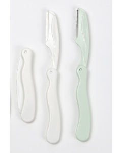 Foldable Eyebrow Razors (3 pcs)-Green/White-One Size