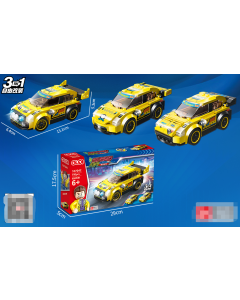 Transforming Racing Car Series Lightning Speed (180 Pcs)-Yellow