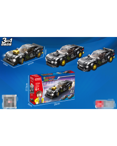 Transforming Racing Car Series Darkness God (167 Pcs)-Black