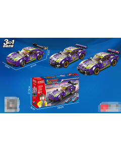 Transforming Racing Car Series Aurora Shadow (169 Pcs)-Purple