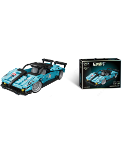 Building Blocks Pull-Back Vehicle - Son of Wind (347 Pcs)-Blue