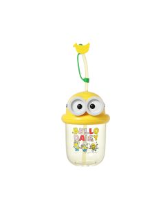 Daisy Minions Collection Bottle with Straw (645mL)-Yellow