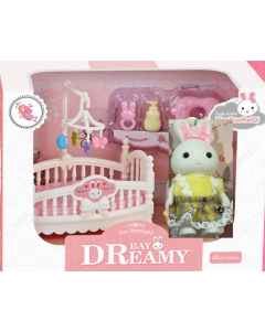 Role Play Series Bunny Baby Crib Set-Multi-One Size