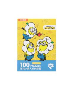 Daisy Minions Collection 100-Piece Photo Frame Puzzle-Yellow