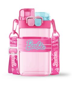 Barbie Shining Collection Plastic Bottle with Shoulder Strap (560mL)-Pink