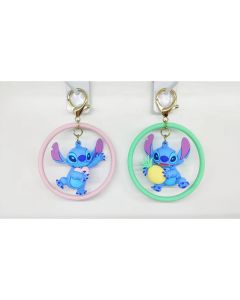 Disney Lilo & Stitch Collection Keychain-Green/Pink-One Size