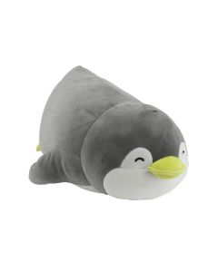 19in. Lying Penguin Plush Toy(Gray Penman)-Grey-One Size