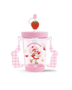 Strawberry Shortcake Collection Tumbler with Shoulder Strap (535mL)-Pink-One Size