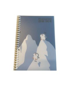 Mini Pen Series B5 Loose-leaf Wire-bound Book (Skiing, 80 Sheets)-Blue