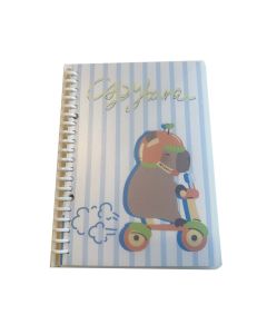 MIMI BARA Collection A5 Loose-leaf Wire-bound Book (Bike Riding, 80 Sheets)-Blue