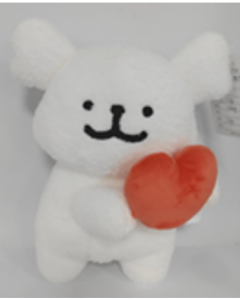 Maltese Collection 10in. Heart Plush Toy-White-One Size