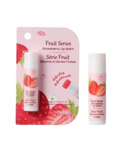 Fruit Series Strawberry Lip Balm-Pink-One Size