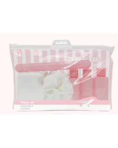 Candy Color Travel Set (6 pcs)-Pink-One Size