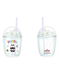 We Bare Bears Collection Dessert Series Double WallPlasticTumblerStraw435mLPanda