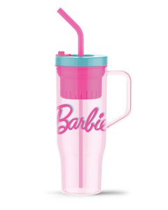 Barbie Shining Collection Plastic Tumbler with Straw (1250mL)-Pink-One Size