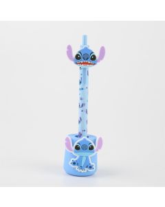 Disney Stitch Collection Figure Ballpoint Pen Set (1.0mm) (Stitch) PDQ-Black-One Size