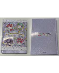 Sanrio characters Collection Gold-Stamping Hardcover Book (80 Sheets)PDQ-Purple-One Size