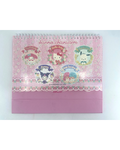 Sanrio characters Collection Standable Wire-bound Book (80 Sheets)-Pink-One Size