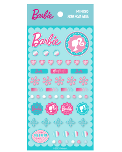 Barbie Shining Collection TwoSort Stickers (A)-Pink-One Size