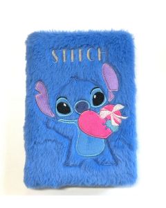 Disney Stitch Collection Stitch B6 Plush Hardcover Book (80 Sheets) PDQ-Blue-One Size