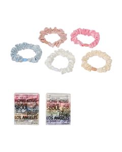 Satin Hair Ties in Box (5 pcs)-Multi-One Size