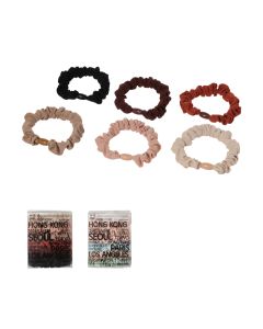 Elegant Hair Ties in Box (6 pcs)-Multi-One Size