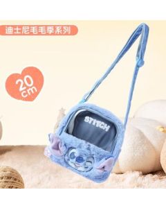 Disney Collection Fluffy Festival Crossbody Bag(Stitch)-Blue-One Size