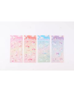 Sanrio characters Unicorn Collection Holographic Stickers (4 Assorted Models)-Multi-One Size