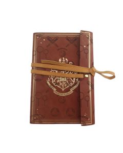 Harry Potter A5 PU Gold-Stamp Hardcover Book with Band (80 Sheets)-Brown-One Size