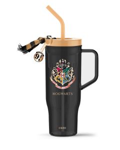 Harry Potter Plastic Tumbler with Straw (1250mL)-Black