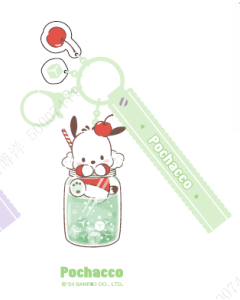 Sanrio characters Colorful Summer Collection Acrylic Phone Pendant (Pochacco)