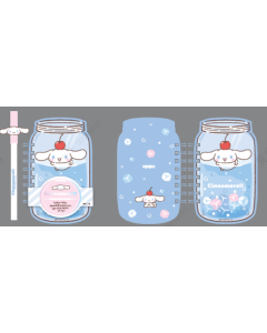 Sanrio characters Colorful Summer Collection Straw Pen Wire-bound (Cinnamoroll)-Blue-One Size