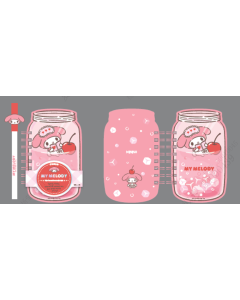 Sanrio characters Colorful Summer Collection Straw Pen Wire-bound (My Melody)-Pink-One Size