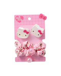 Sanrioï؟½characters Pink Hair Accessories Kit (4 pcs)(Hello Kitty)-Pink-One Size