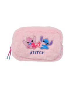 Disney  Collection Cosmetic Bag (Stitch)-Pink-One Size