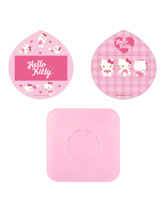 Sanrio characters  Collection Powder Puffs w/ Container (2 pcs)(Hello Kitty)-Pink-One Size