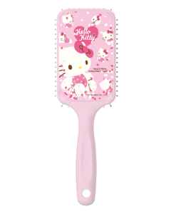 Sanrio characters Pink Collection Glitter Paddle Cushion Hair Brush(Hello Kitty)-Pink-One Size