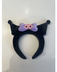 Kuromi Plush Hair Hoop-Black-One Size