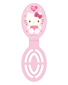 Sanrio characters Pink Collection Oval Folding Mirror Brush (Hello Kitty)-Pink-One Size